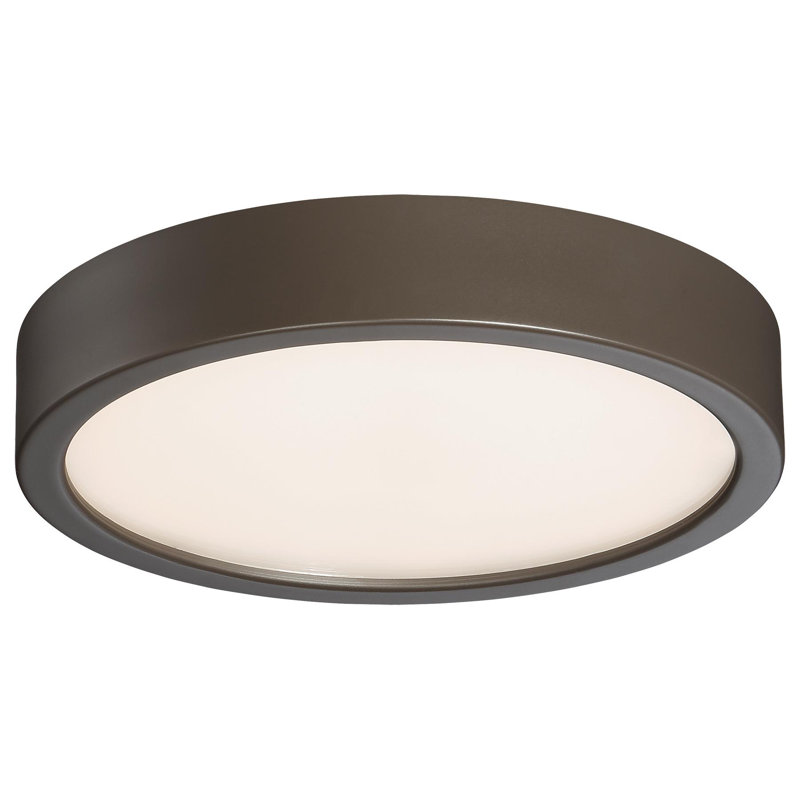 Hilmar Glass LED Flush Mount, Silver, 2.25" H x 8" W x 8" D