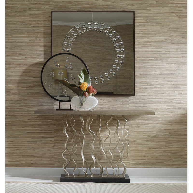 Waves 54 in. Solid Wood Console Table
