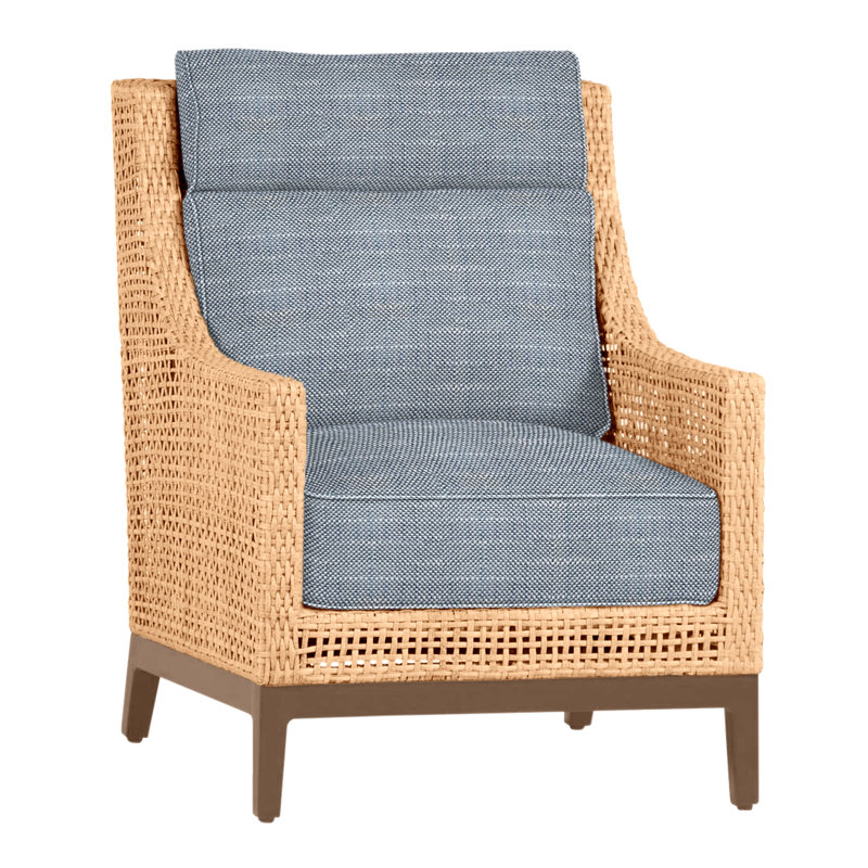 Péninsule tissée Penia Raphia clair / bois de santal, Chambray Rollo, Welt + bourre standard