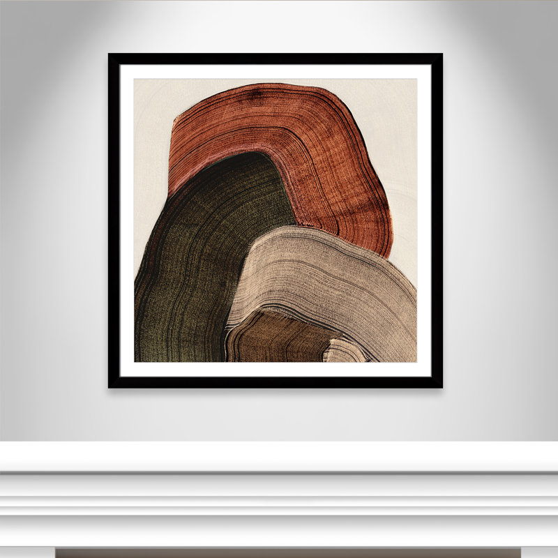 «Folded Earth I Print» par , Imprimé mat, 42.5'' W x 42.5'' H, Noir satiné