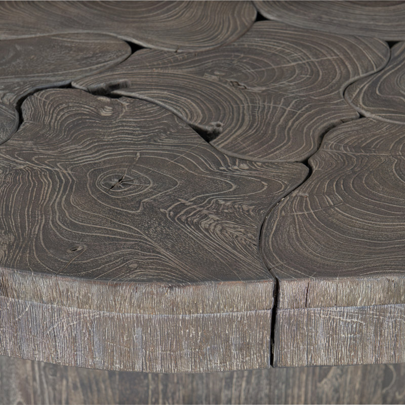 Madura 60'' Round Teak Dining Table in Smoked Truffle
