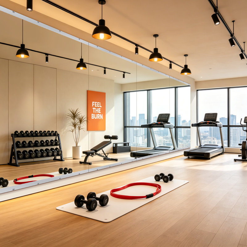 Grand miroir mural de studio de danse (ensemble de 3) de Home Gym, 46 po x 84 po, 3