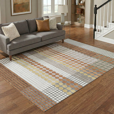 Tapis géométrique lavable à la machine de qualité supérieure Mayfield AMF2445