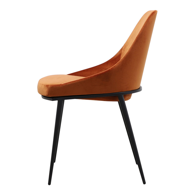 Upholstered Dining Chair, Burnt Orange