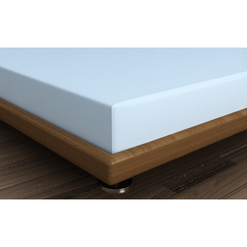 Drap-housse 100% coton Maez, Grand, Gris clair