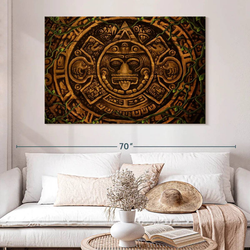Kerner Aztec Symbol, 34" H x 51" W