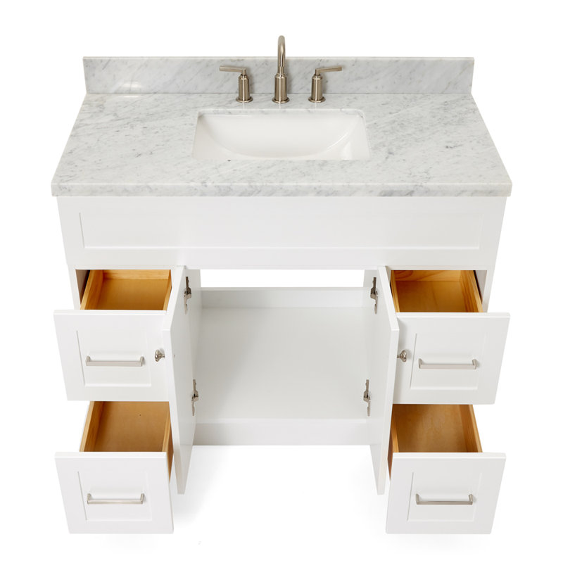 Ensemble de meuble-lavabo simple 43 po Hamlet, Blanc
