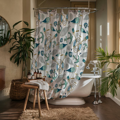 Marine Nautical Pattern Shower Curtain