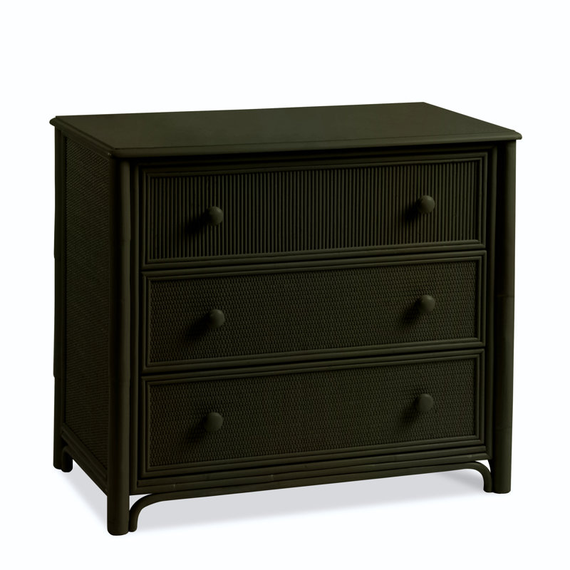 Summer Retreat Solid Wood 36'' W 3 - Drawer Dresser, Java