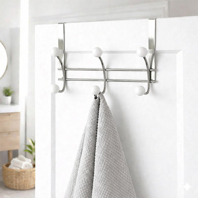 6-Hook Over-the-Door Hook Rack