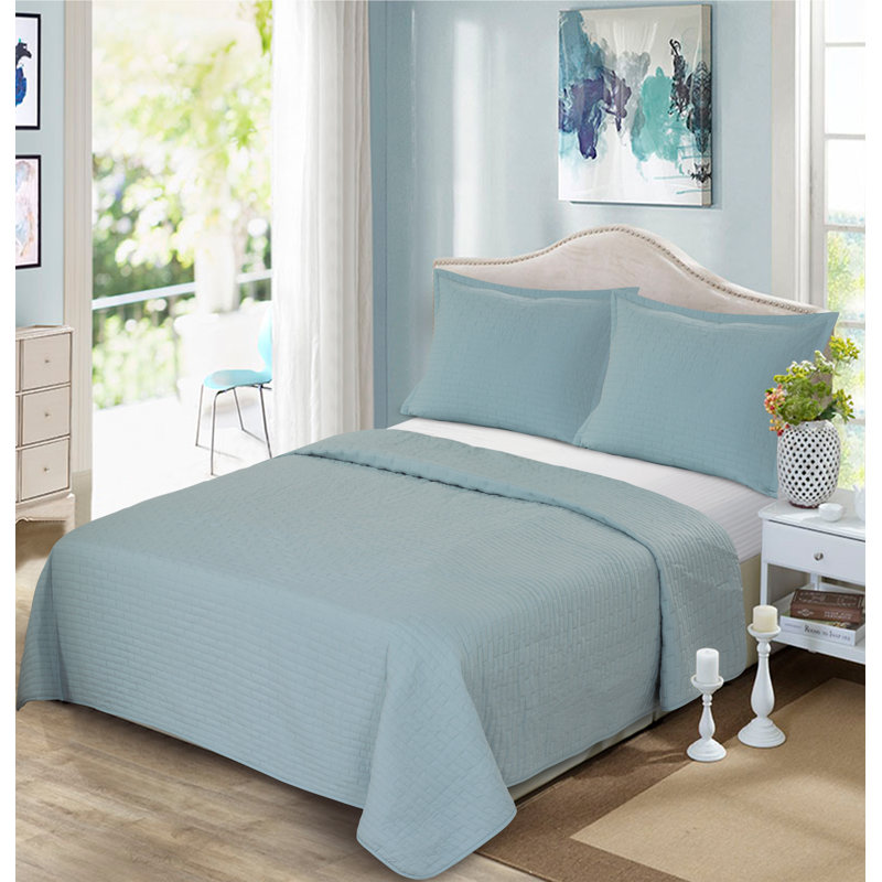 South Point Hospitality 120 GSM Luxury Microfiber Sham Set, Standard, Seabreeze