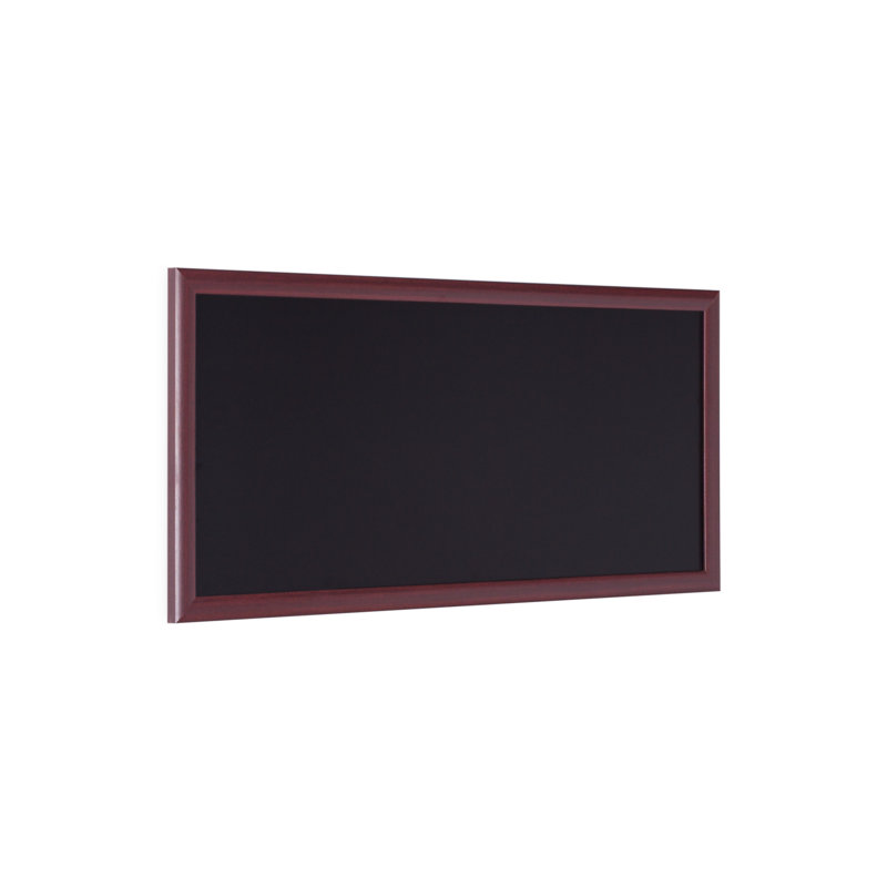 Wall Mounted Chalk Board 121.92cm - 182.88cm, 90cm H x 120cm L x 1.5cm D, Cherry