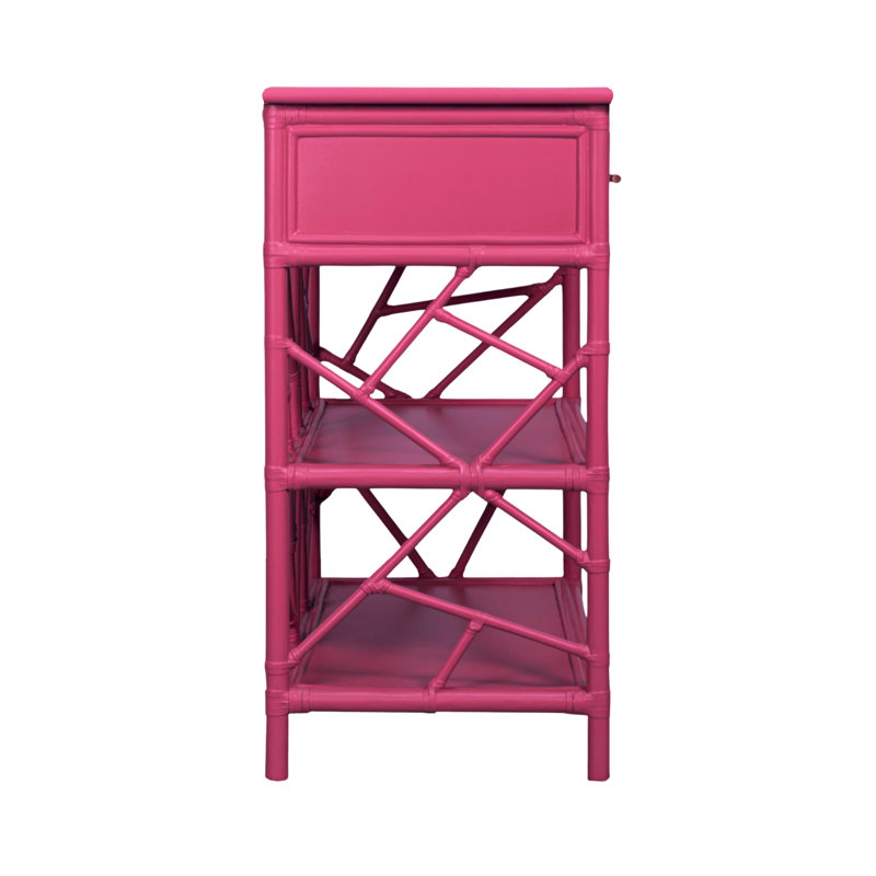 End Table with Storage, Hot Pink