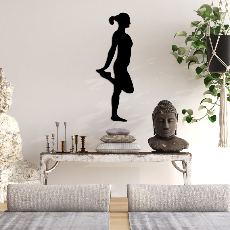 Élégant accessoire mural décoratif en métal, finition noire, 8,3 po x 23,6 po | Fabrication 100% métal, épaisseur: 0,06 po | Parfait pour la décoration intérieure, le design moderne et l'art mural unique