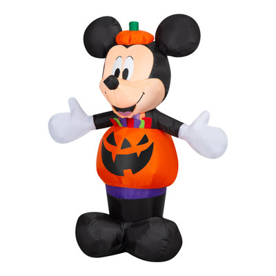 Airblown Mickey Dressed in Pumpkin Outfit Disney