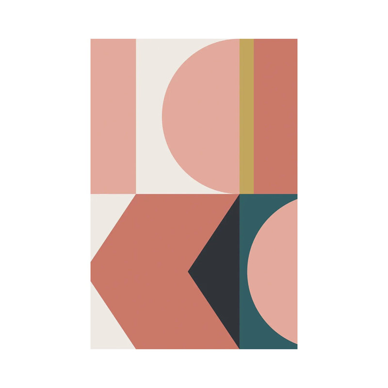 Maximalist Geometric II - Print on Canvas, 66.04 cm H x 45.72 cm W x 1.91 cm D, Wrapped Canvas