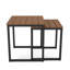Outdoor Patio Nesting End Tables With Teak Top-1467453023