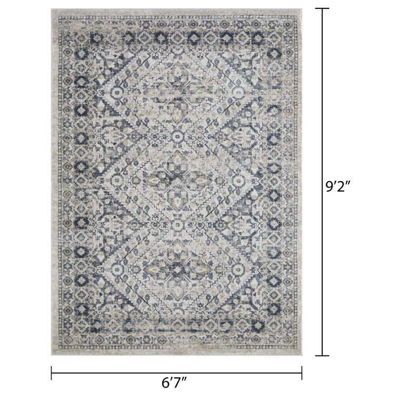 Aldos Oriental Indoor Rug, Rectangle 6'7" x 9'2"