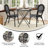 Damore All-Weather Commercial Paris Chairs with Arms and Metal Frames-36564802