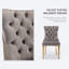Ensemble de 4 chaises de salle à manger rembourrées en velours et pieds dorés-2134824450-2134824456