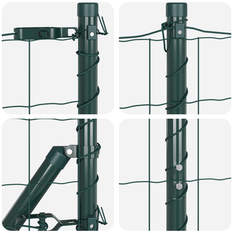 Metal Border Fencing, 120 x 1000 x 0.2 cm