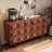 59.06"Simple Retro Brown Solid Wood Six-Drawer Chest