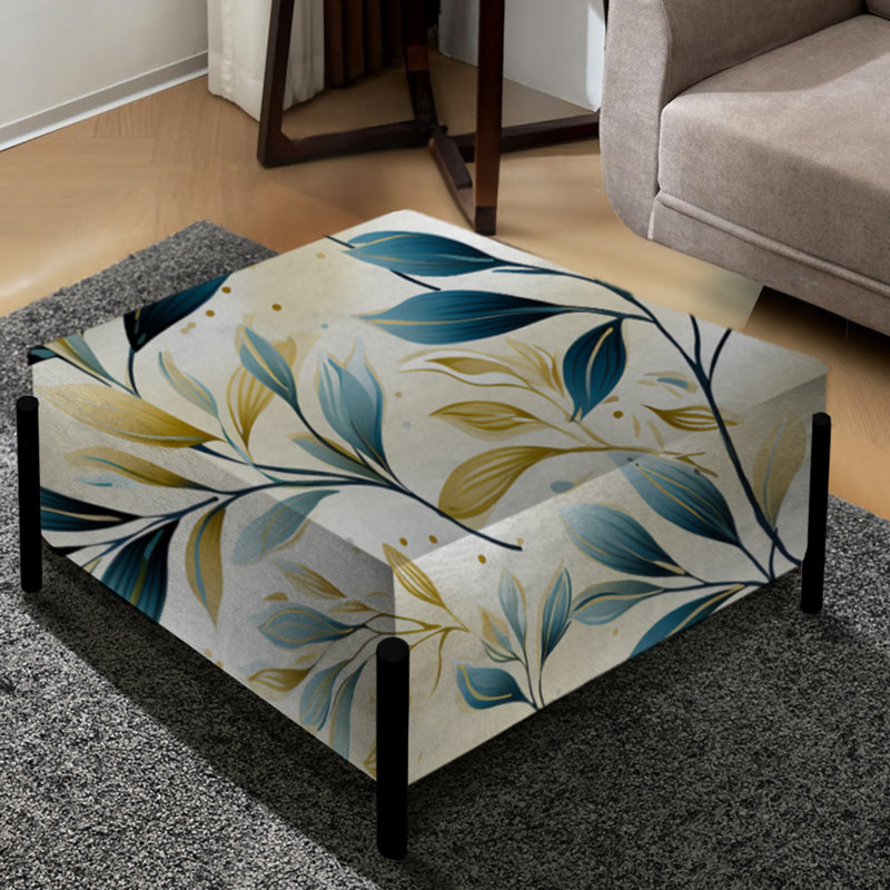 Coastal Neutrals - Grand repose-pieds carré Plants