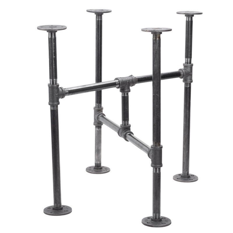 Ensemble de table de bout en acier robuste noir