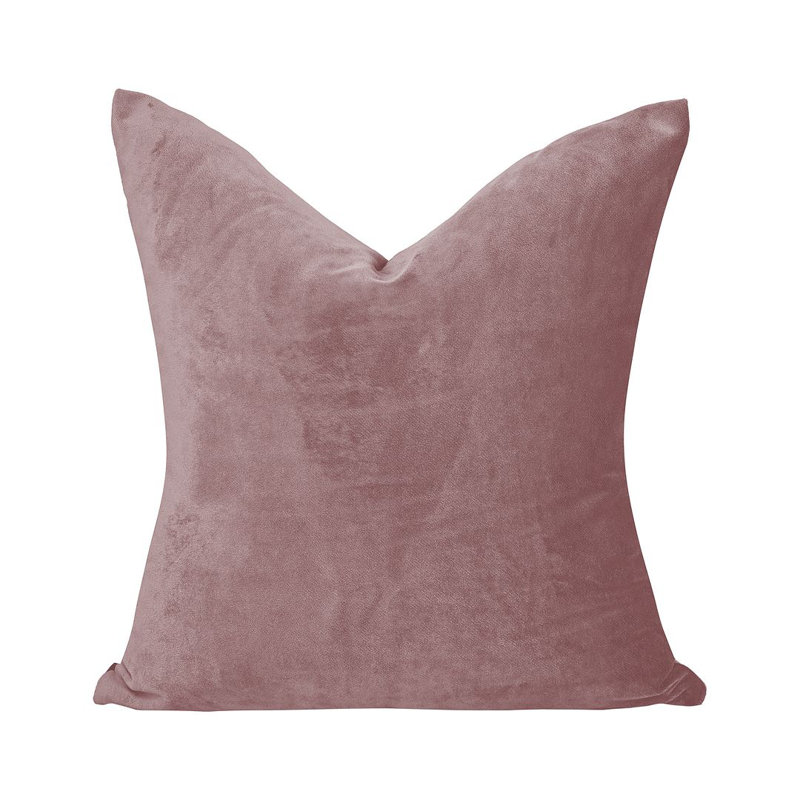 Matte Velvet Cushion Cover - 1 Pc, 41cm x 41cm, Baby Pink