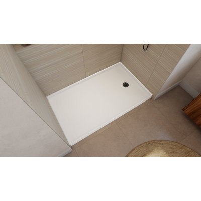 DreamLine Crest 60 x 36 Barrier Free Shower Base, Right Drain