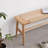 Solid Oak Wood Bench With Woven Seat-1116266793-1108386012