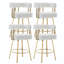 Chaises d'appoint blanches de luxe avec pieds en métal, design moderne pour la maison
