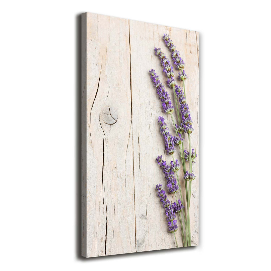 Lavendel auf dem Holz - Kunstdrucke auf Leinwand