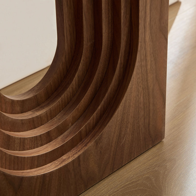 Longueur de la table d'entrée de 47,24 po pour le salon, console étroite avec design bouclé unique, table de canapé en panneau de fibres à densité moyenne de conception moderne pour vestibule, entrée, appartement