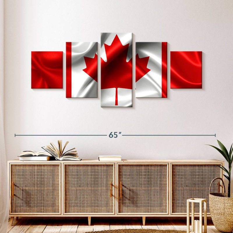 Drapeau canadien soyeux, H 24 po x l 55 po