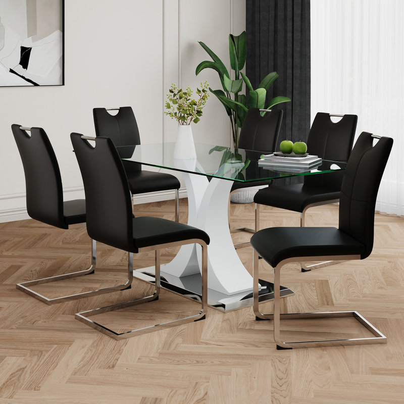 Table en verre de style moderne