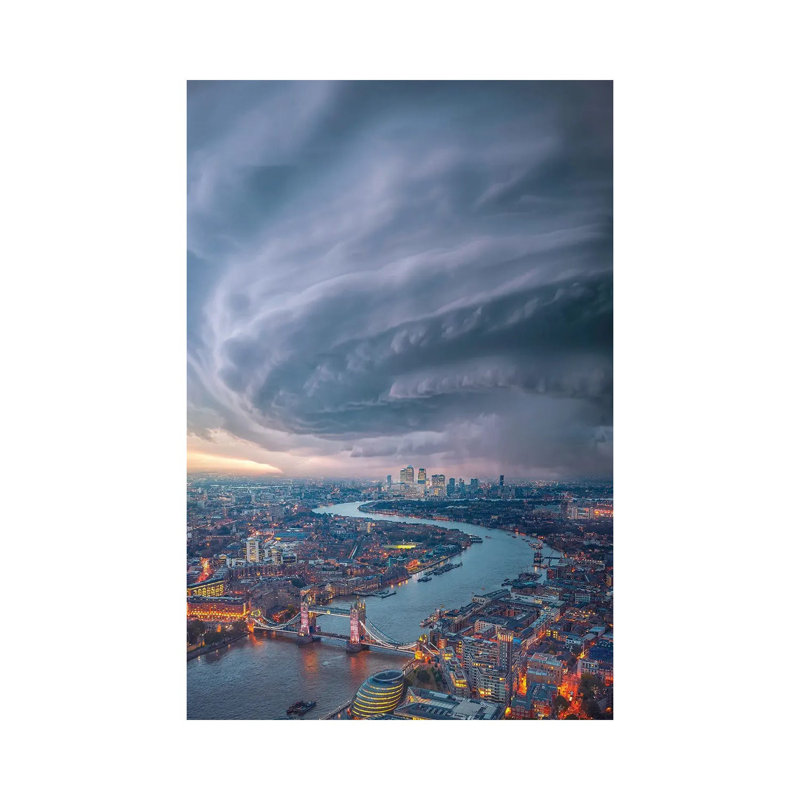 London Cyclone 1 Piece Wrapped Canvas Wall Art, 20.32 cm H x 30.48 cm W