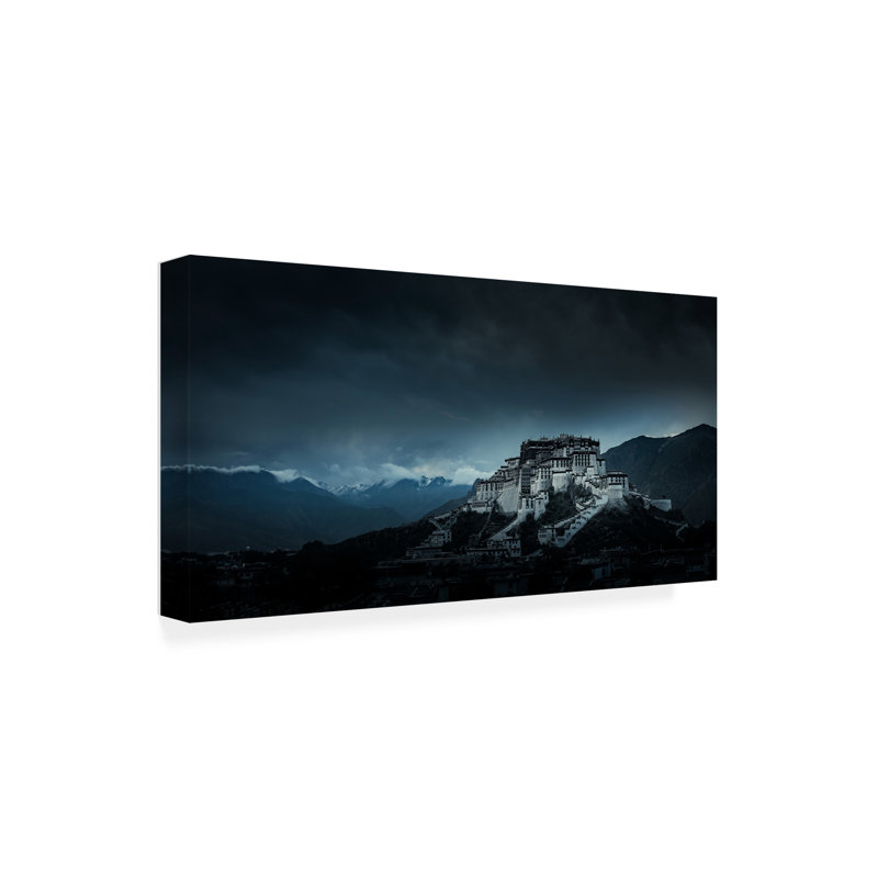 Art sur toile, Palais de Qiye Pocala, H 10 po x l 19 po