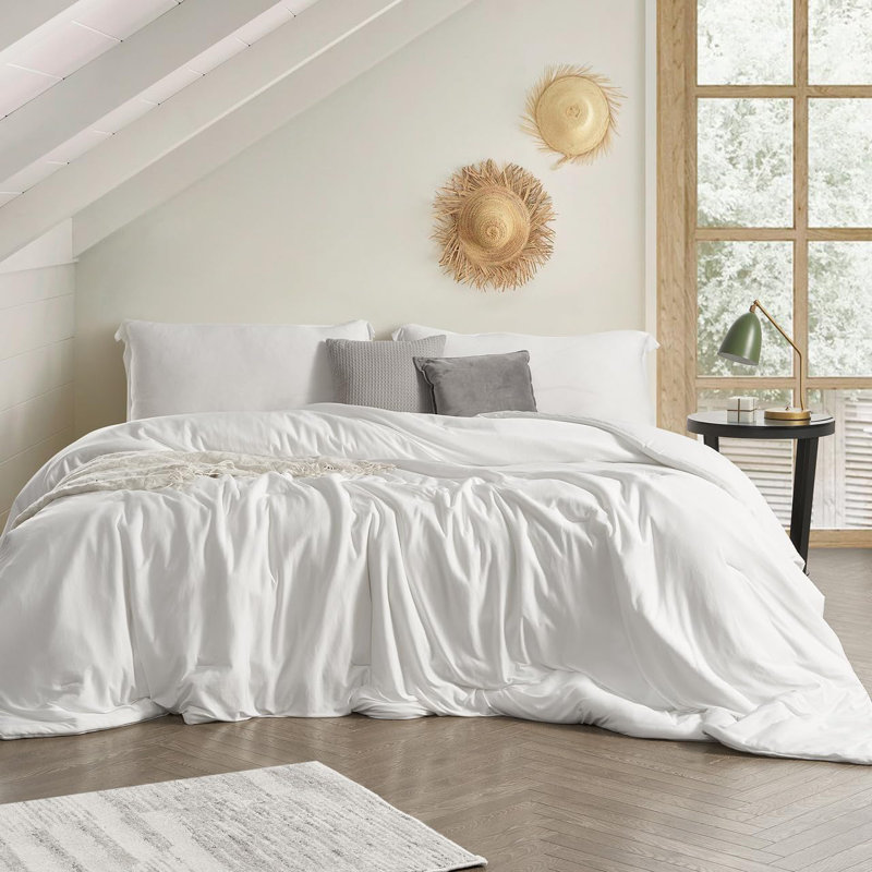 Cooler Than Cool - Coma Inducer Oversized Comforter Set, White, Queen Comforter + 2 Standard Shams