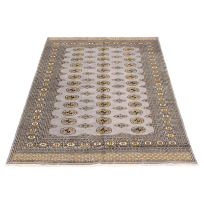 Tapis gris Finest Peshawar Bokhara 5 pi 6 po x 8 pi 1 po