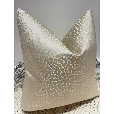 Abstract Cream Square Cushion Cover