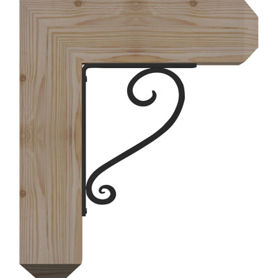 Support lisse en fer 3 po x l 3 1/2 po x P 11 1/2 po x H 14 po Edwards Craftman Ironcrest (support en fer H 1 po x l 1 1/2 po