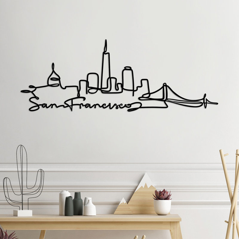 Stylish Decorative Metal Wall Accessory, Black Finish, 47.2 x 16.9 x 0.6 inches | 100% Metal Construction, Thickness: 0.08 inches | Lightweight at 1.6 lbs, Perfect for Modern Home Decor & Art Displays