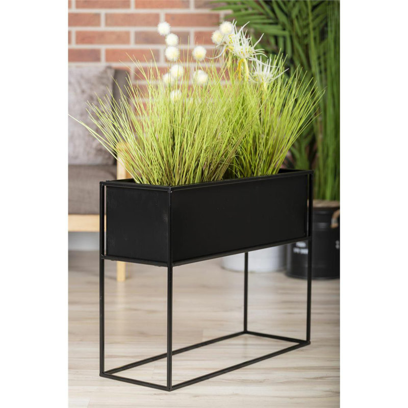 Trotman Handmade Metal Elevated Planter, 55cm H x 64cm W x 24cm D