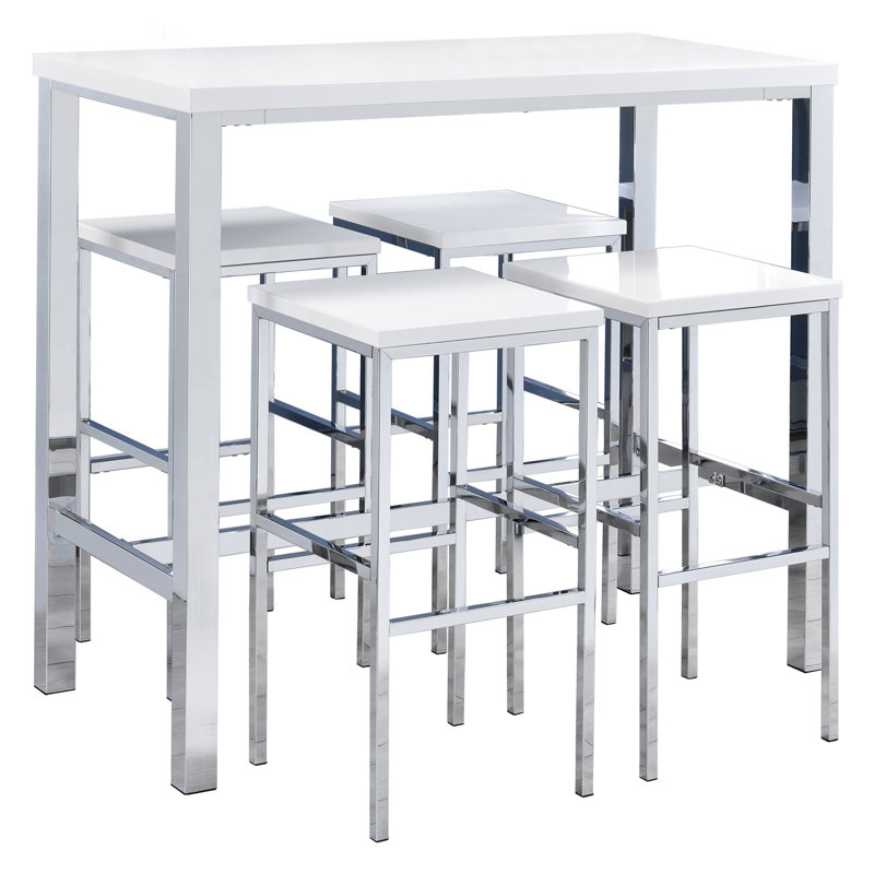 Ensemble de table de bar 5 pièces Sleek Modern