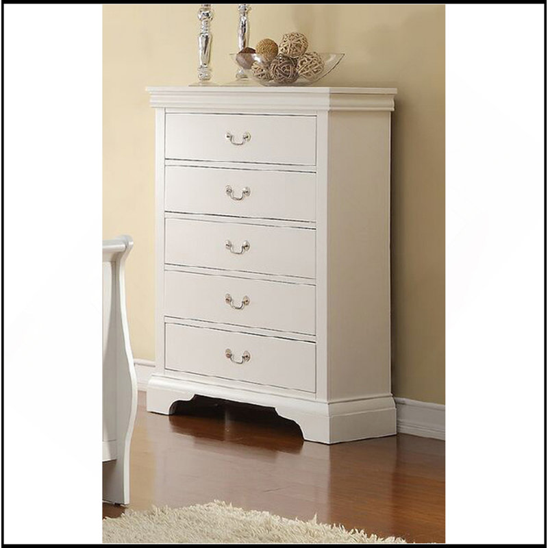 Commode de chambre moderne avec tiroirs de couleur blanche