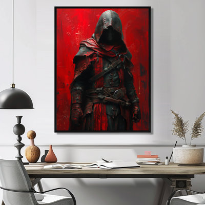 Red Black Warrior Hero I - Wizards Wall Decor