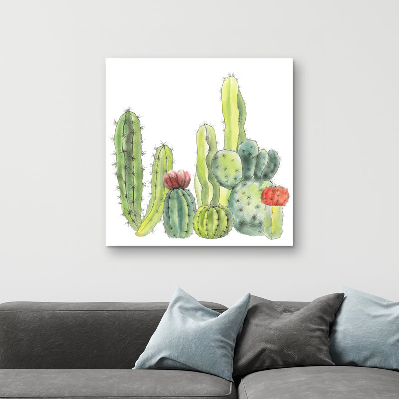 Small cactus - 32"x32" art on canvas
