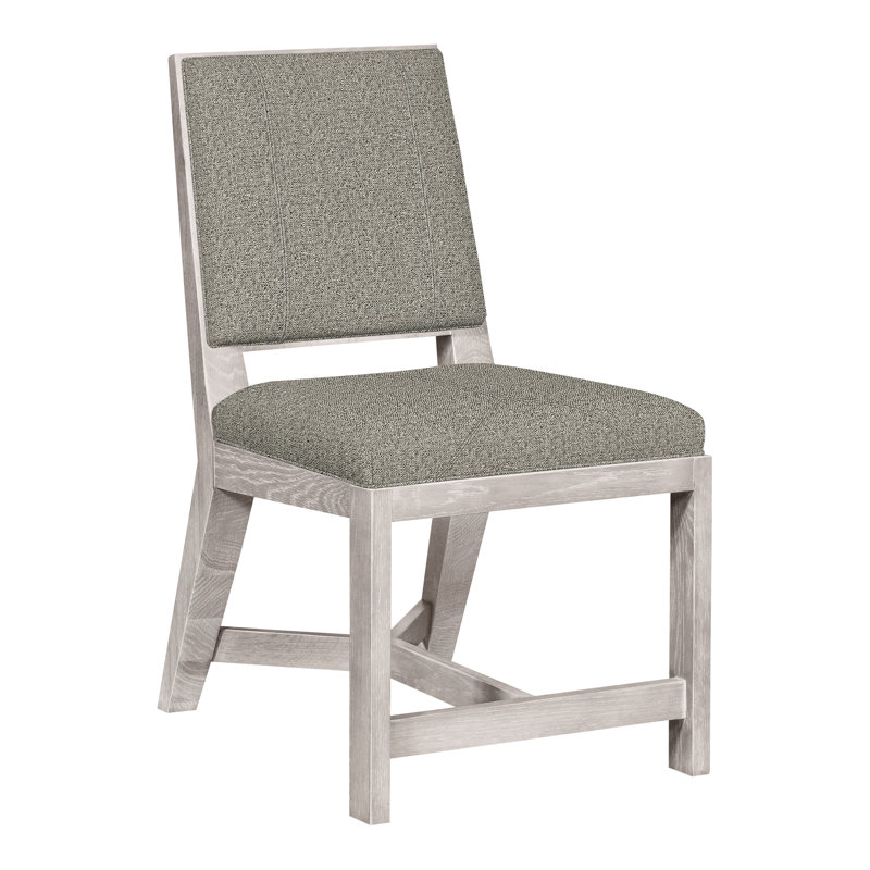 Chaise d'appoint rembourrée Thom Filicia Home, Graphite Tuck, Gris colombe
