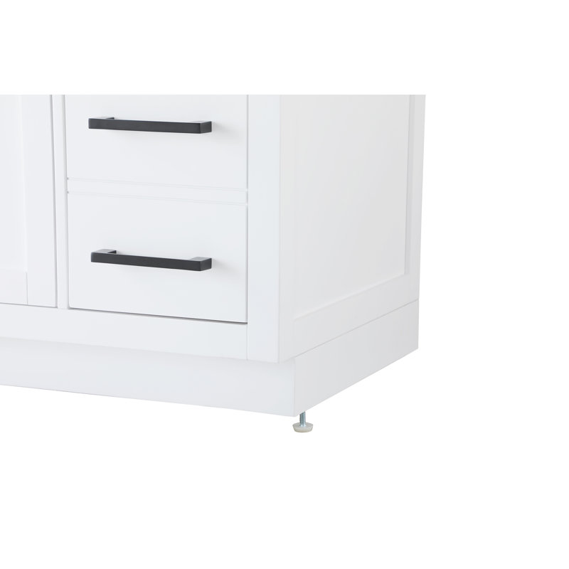 Ahner 84 inch Double Bathroom Vanity, White